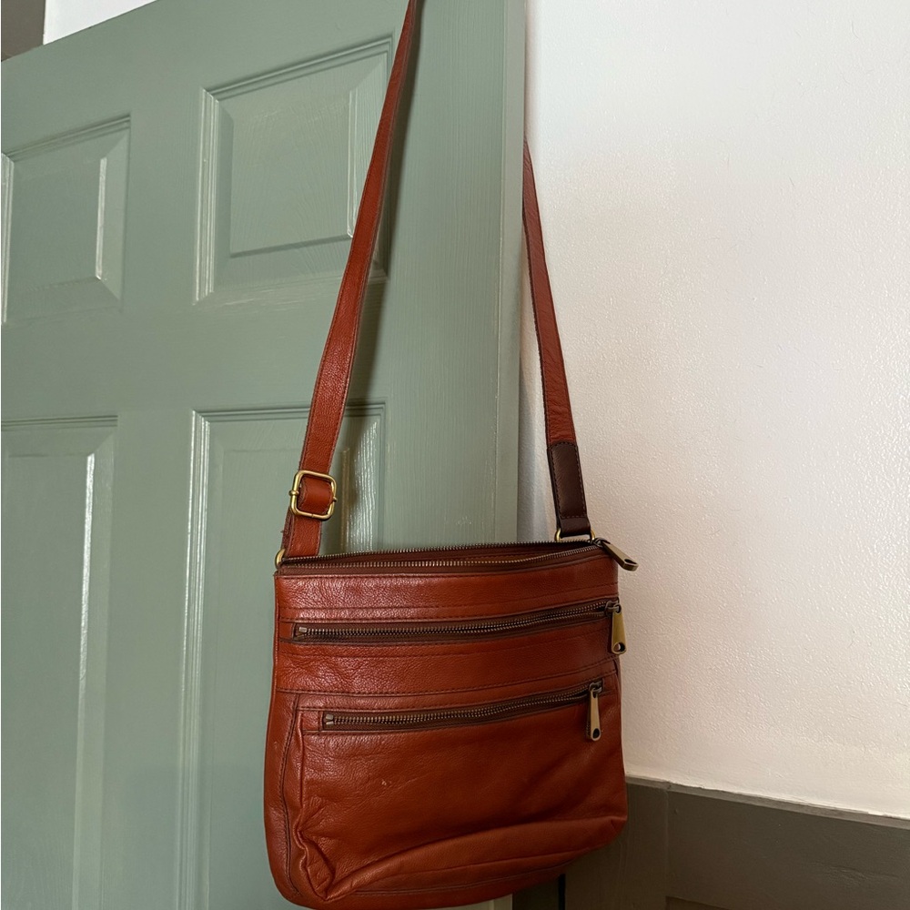 Fossil leather cross body